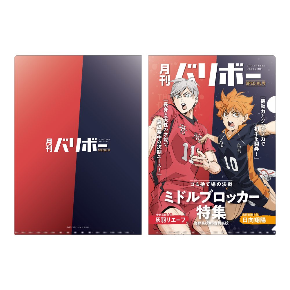 ハイキュー!! A4クリアファイル 月刊バリボー第2弾 日向翔陽・灰羽リエーフ ("Haikyu!!" A4 Clear File Monthly Balibo Vol. 2 Hinata Shoyo & Haiba Lev)