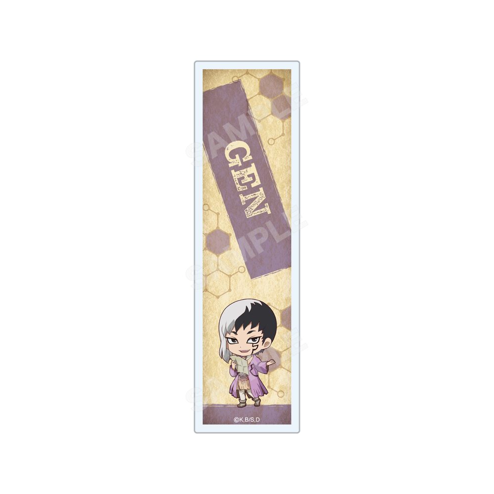 Dr.STONE ミニクリアブックマーカー 02 あさぎりゲン ("Dr. Stone" Mini Clear Book Marker 02 Asagiri Gen)