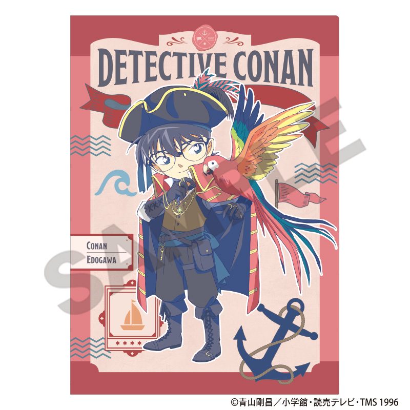 名探偵コナン シングルクリアファイル 江戸川コナン 船乗り クラパレット ("Detective Conan" Single Clear File Edogawa Conan Sailor Cru-palette)