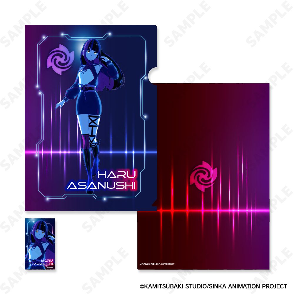 神椿市建設中。 クリアファイル&ステッカーセット 3 朝主派流[Neon] ("KAMITSUBAKI CITY UNDER CONSTRUCTION" Clear File & Sticker Set 3 Asanushi Haru (Neon))