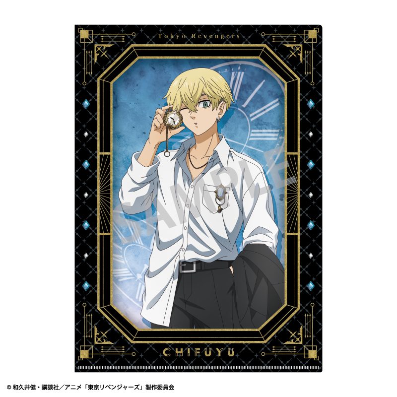 東京リベンジャーズ A4シングルクリアファイル 松野千冬 三途春千夜 モノトーンコーデ×時計 ("Tokyo Revengers" A4 Single Clear File Matsuno Chifuyu Sanzu Haruchiyo Monotone Outfit x Watch)