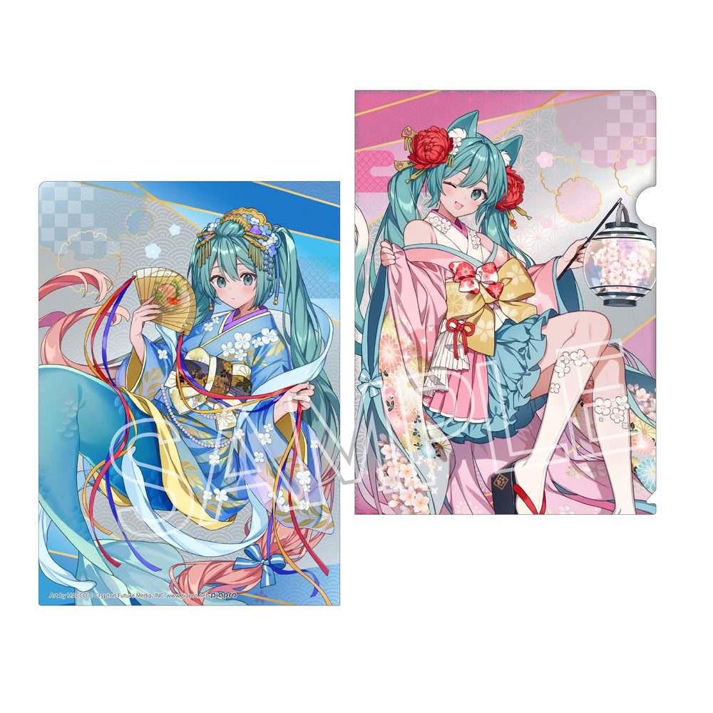 初音ミク 百鬼夜行 -麗宴- クリアファイル A 猫又&人魚 (Hatsune Miku Hyakki Yakou -Reien- Clear File A Nekomata & Ningyo)
