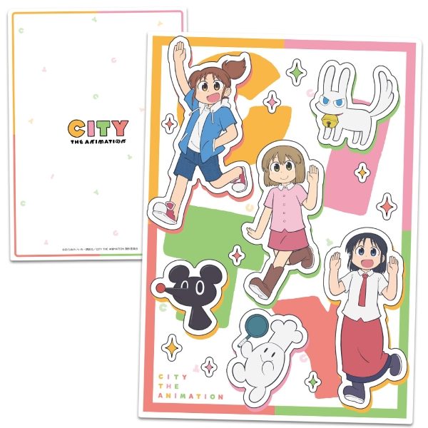 CITY THE ANIMATION クリアファイル 南雲美鳥&にーくら&泉わこ&マカベェ&みみねこ&神様 ("CITY THE ANIMATION" Clear File Nagumo Midori & Niikura & Izumi Wako & Makabee & Mimineko & Kami-sama)