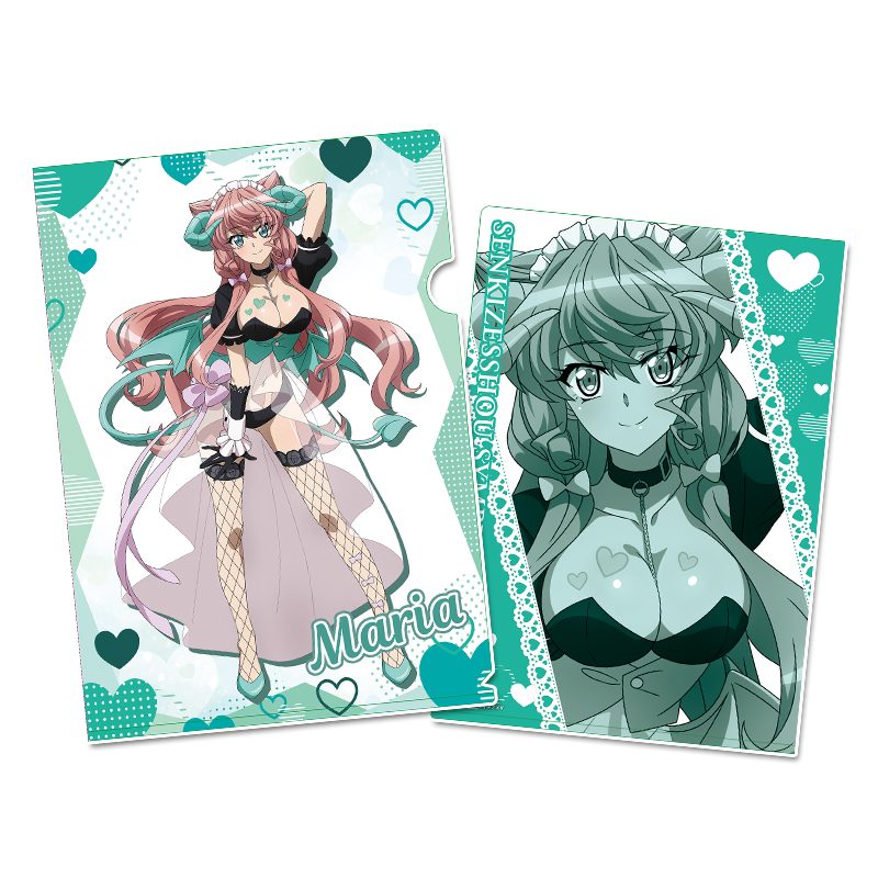 戦姫絶唱シンフォギアXV 描き下ろし クリアファイル マリア・カデンツァヴナ・イヴ 小悪魔ウェイトレス ("Senki Zessho Symphogear XV" Original Illustration Clear File Maria Cadenzavna Eve Little Devil Waitress)