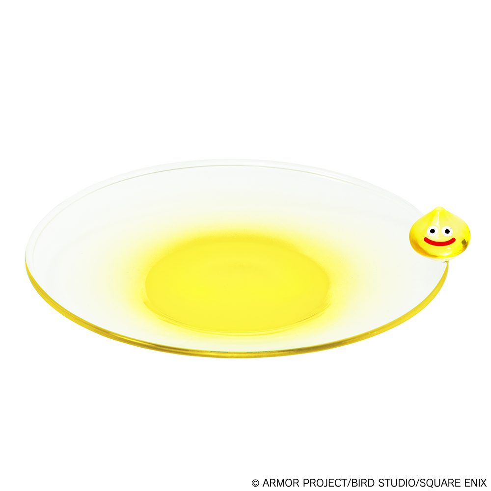 ドラゴンクエスト スマイルスライム ガラスの小皿 レモンスライム ("Dragon Quest" Smile Slime Glass Small Plate Lemon Slime)
