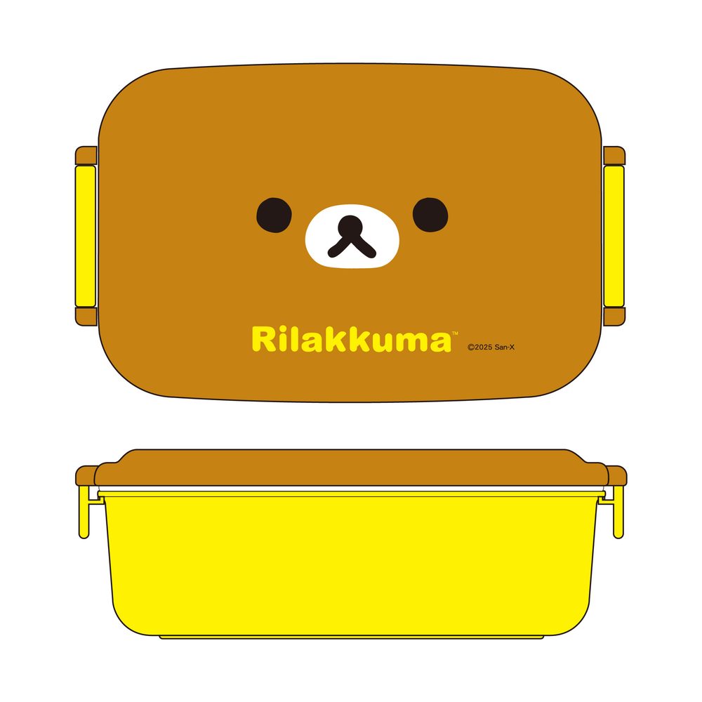 リラックマ (フェイス) ランチボックス PL-1R(仕切付) ("Rilakkuma" (Face) Lunch Box with Partition PL-1R)