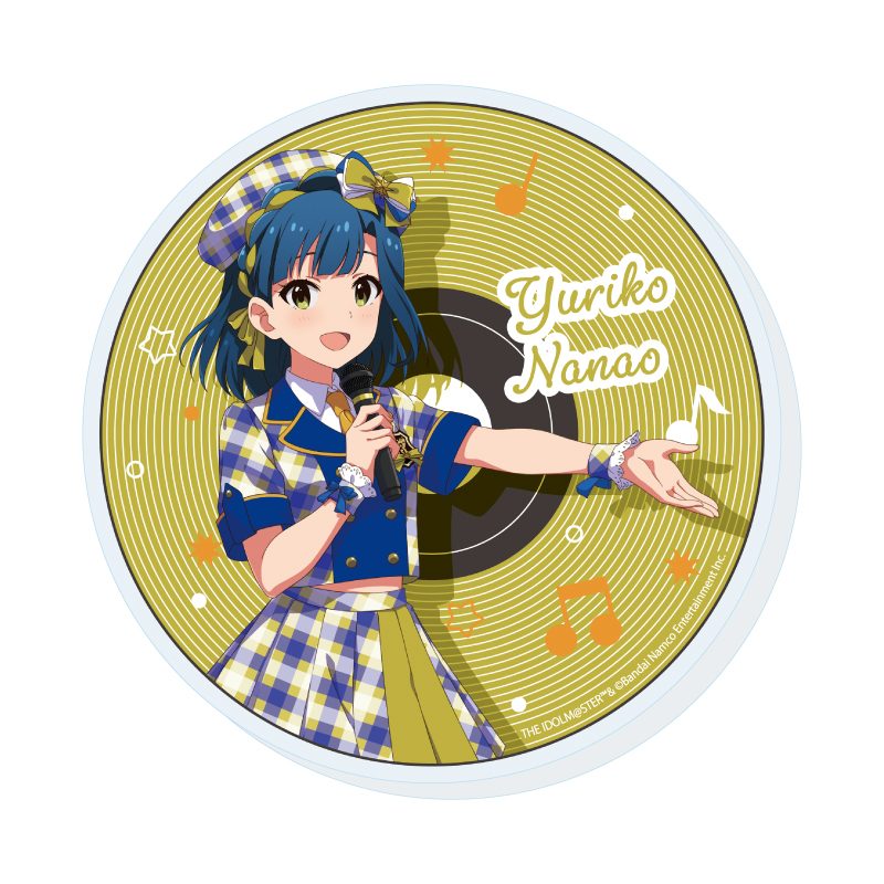 アクリルコースター アイドルマスター ミリオンライブ! 02 七尾百合子 カラオケVer.(描き下ろしイラスト) (Acrylic Coaster "The Idolmaster Million Live!" 02 Nanao Yuriko Karaoke Ver. (Original Illustration))