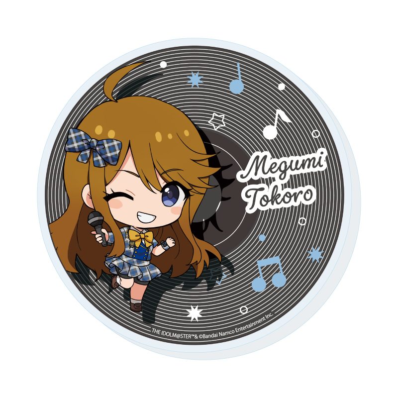 アクリルコースター アイドルマスター ミリオンライブ! 08 所恵美 カラオケVer.(ミニキャライラスト) (Acrylic Coaster "The Idolmaster Million Live!" 08 Tokoro Megumi Karaoke Ver. (Mini Character Illustration))