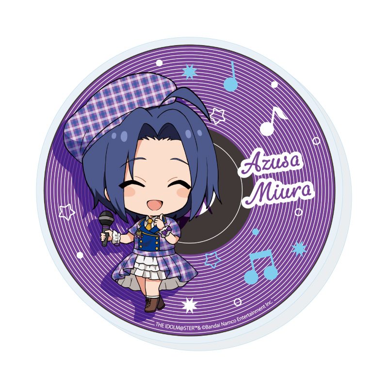 アクリルコースター アイドルマスター ミリオンライブ! 10 三浦あずさ カラオケVer.(ミニキャライラスト) (Acrylic Coaster "The Idolmaster Million Live!" 10 Miura Azusa Karaoke Ver. (Mini Character Illustration))