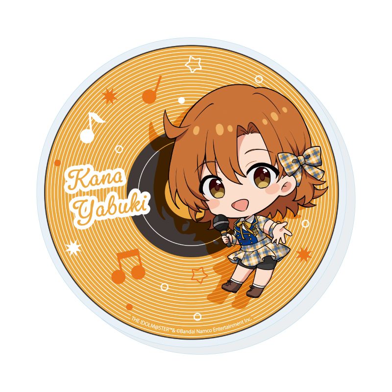 アクリルコースター アイドルマスター ミリオンライブ! 12 矢吹可奈 カラオケVer.(ミニキャライラスト) (Acrylic Coaster "The Idolmaster Million Live!" 12 Yabuki Kana Karaoke Ver. (Mini Character Illustration))