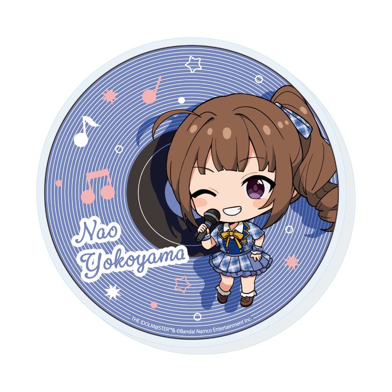 アクリルコースター アイドルマスター ミリオンライブ! 13 横山奈緒 カラオケVer.(ミニキャライラスト) (Acrylic Coaster "The Idolmaster Million Live!" 13 Yokoyama Nao Karaoke Ver. (Mini Character Illustration))
