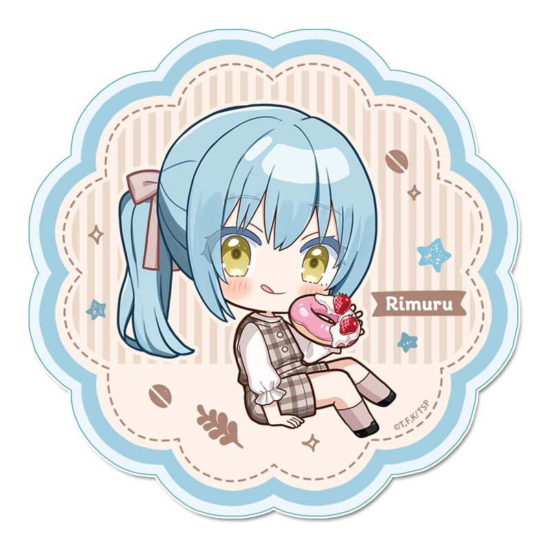 転生したらスライムだった件 ぷちちょこアクリルコースター リムル(ドーナツ) カフェごはんVer. ("That Time I Got Reincarnated as a Slime" Puchichoko Acrylic Coaster Rimuru (Donut) Cafe Food Ver.)