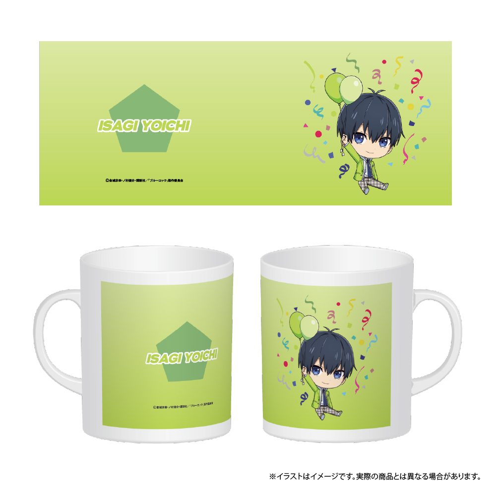 ブルーロック フルカラーマグカップ 潔世一(ミニキャラ)(風船) ("Blue Lock" Full Color Mug Isagi Yoichi (Mini Character) (Balloon))