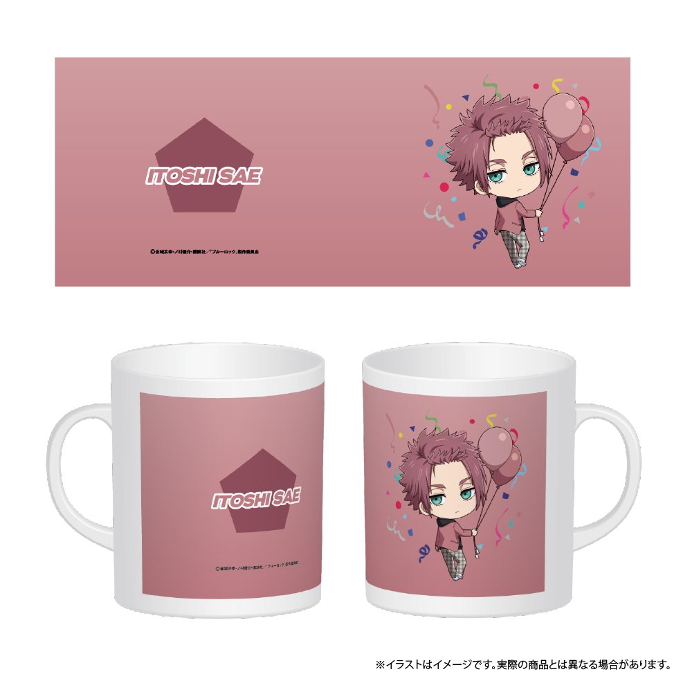 ブルーロック フルカラーマグカップ 糸師冴(ミニキャラ)(風船) ("Blue Lock" Full Color Mug Itoshi Sae (Mini Character) (Balloon))