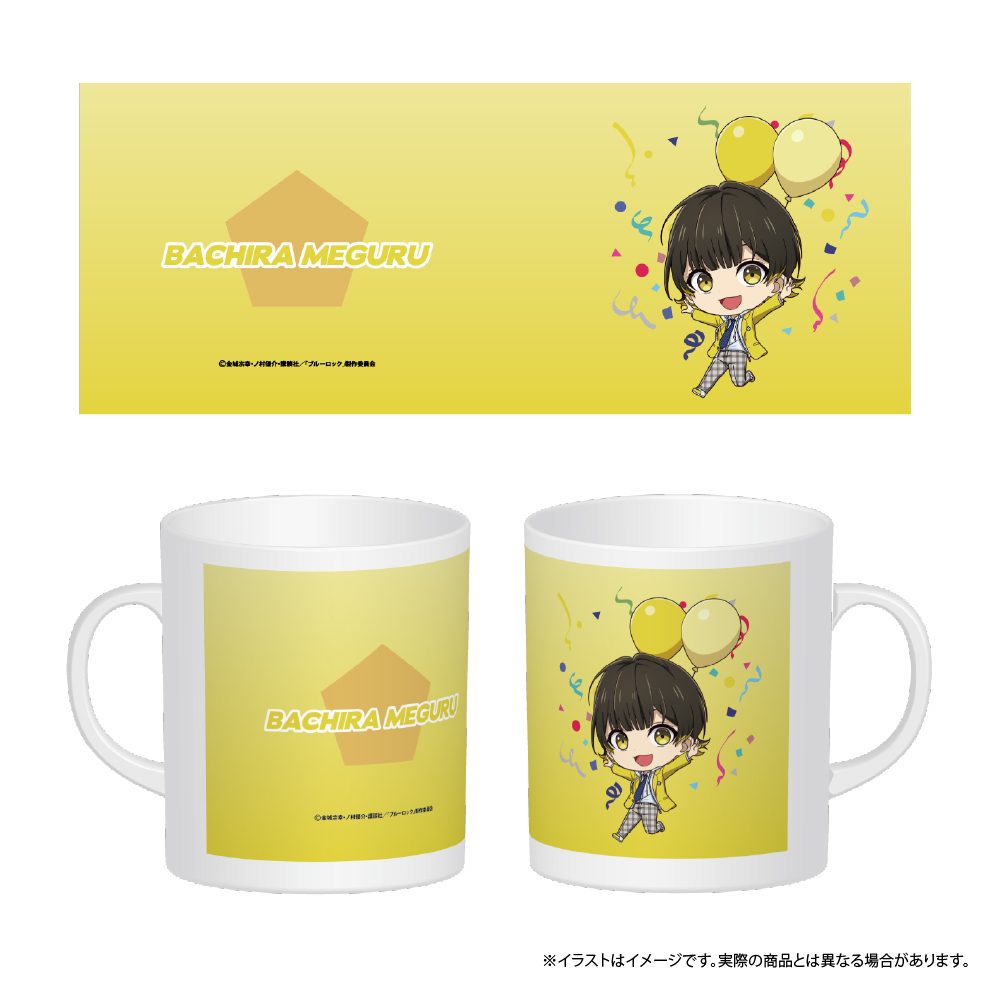 ブルーロック フルカラーマグカップ 蜂楽廻(ミニキャラ)(風船) ("Blue Lock" Full Color Mug Bachira Meguru (Mini Character) (Balloon))