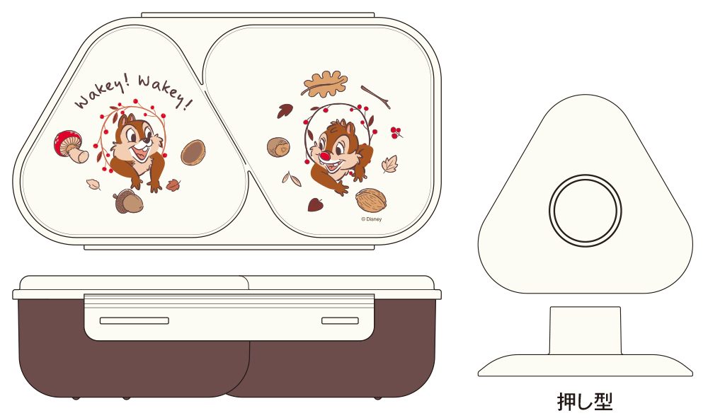 チップ&デール おにぎりランチケース LS-15 (Chip 'n' Dale Rice Ball Lunch Case LS-15)