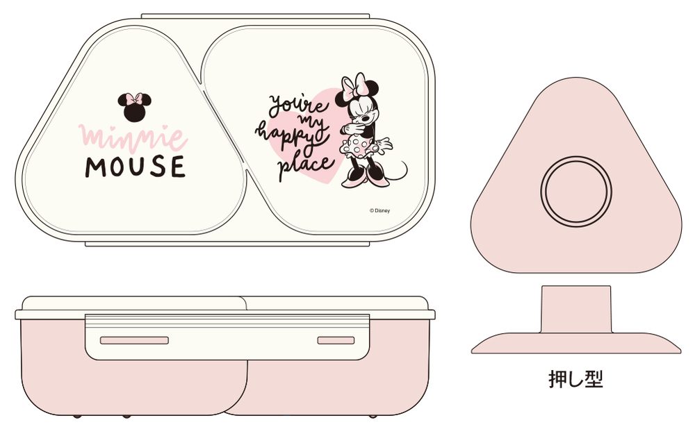 ミニーマウス おにぎりランチケース LS-15 (Minnie Mouse Rice Ball Lunch Case LS-15)