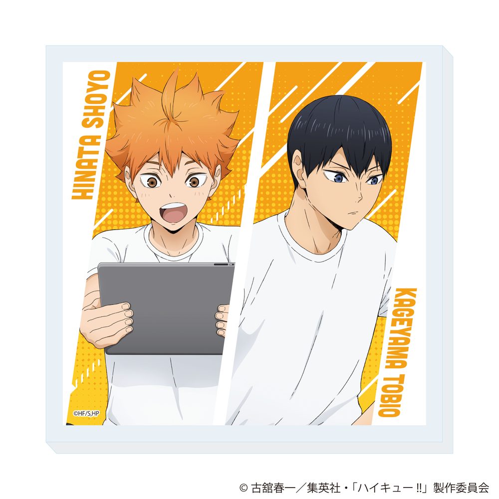 ハイキュー!! 描き下ろしアクリルコースター 振り返りタイムVer. 日向翔陽・影山飛雄 ("Haikyu!!" Original Illustratin Acrylic Coaster Reflection Time Ver. Hinata Shoyo & Kageyama Tobio)