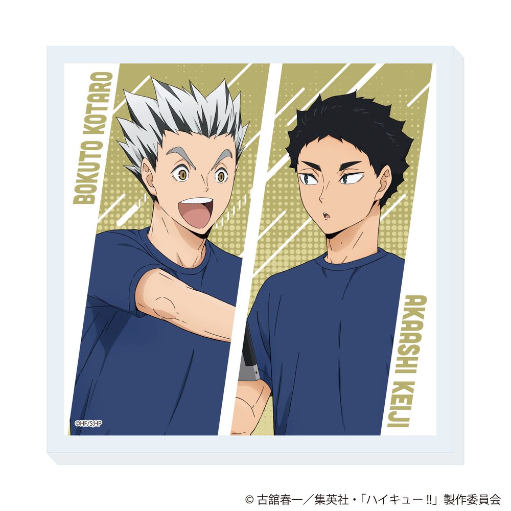 ハイキュー!! 描き下ろしアクリルコースター 振り返りタイムVer. 木兎光太郎・赤葦京治 ("Haikyu!!" Original Illustratin Acrylic Coaster Reflection Time Ver. Bokuto Kotaro & Akaashi Keiji)