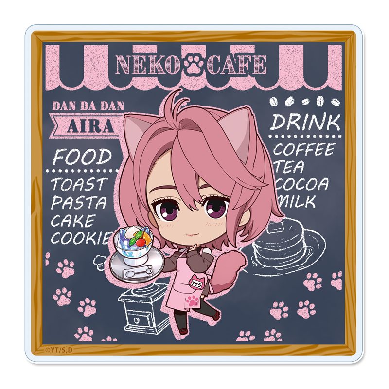 ダンダダン ぷちちょこ アクリルコースター アイラ 猫カフェ ("DANDADAN" Puchichoko Acrylic Coaster Aira Cat Cafe)