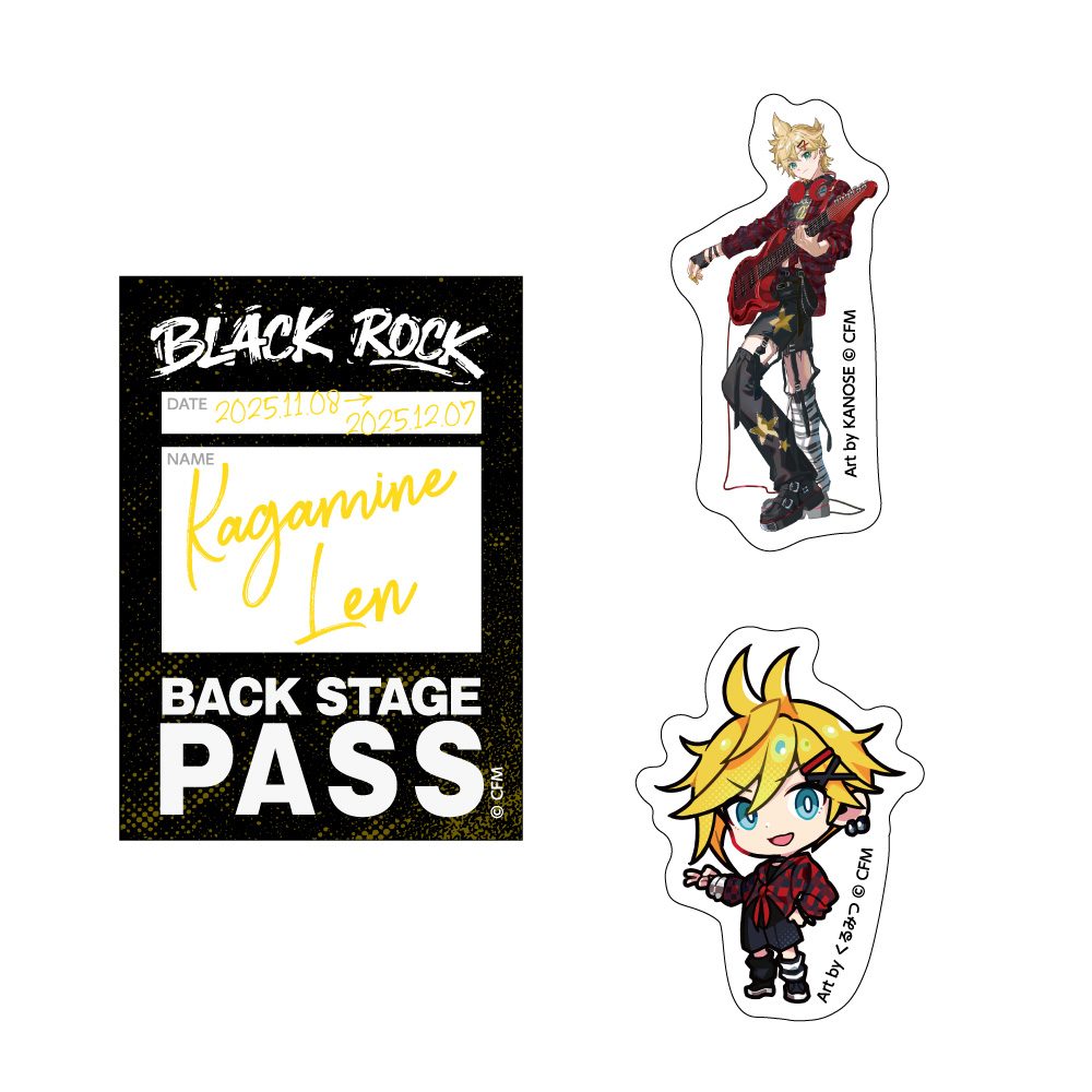 初音ミク ステッカー3枚セット バンドVer. 鏡音レン (Hatsune Miku Sticker 3 Set Band Ver. Kagamine Len)