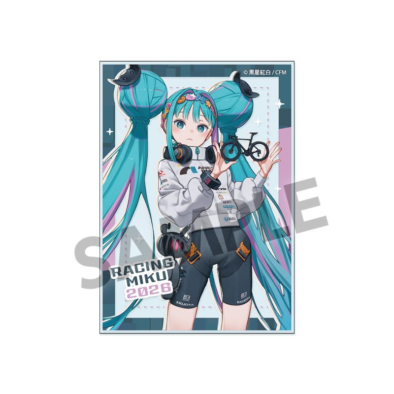 レーシングミク 2026 TEAM UKYO 応援 Ver. アクリルカード (Racing Miku 2026 TEAM UKYO Cheering Ver. Acrylic Card)