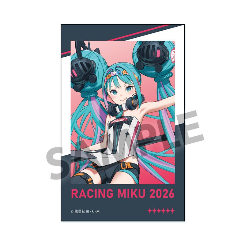 レーシングミク 2026 キービジュアル2 Ver. インスタントフォト風ステッカー (Racing Miku 2026 Key Visual 2 Ver. Instant Photo-style Sticker)