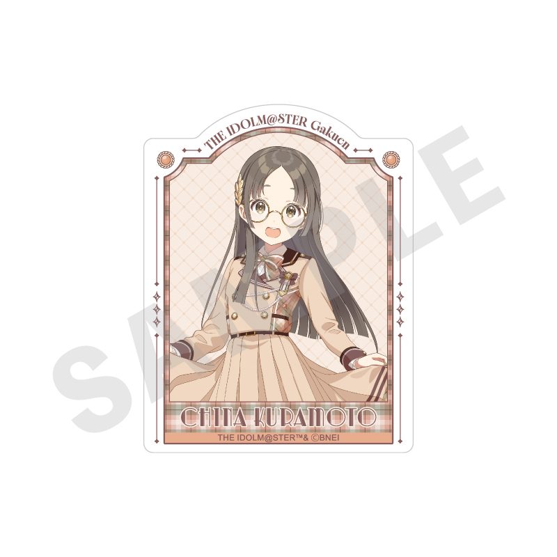 学園アイドルマスター ステッカー めがね×ラテコーデVer. 倉本千奈 ("Gakuen Idolmaster" Sticker Glasses x Latte Outfit Ver. Kuramoto China)