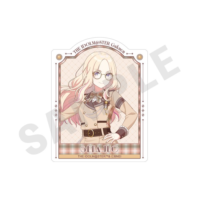 学園アイドルマスター ステッカー めがね×ラテコーデVer. 十王星南 ("Gakuen Idolmaster" Sticker Glasses x Latte Outfit Ver. Juo Sena)