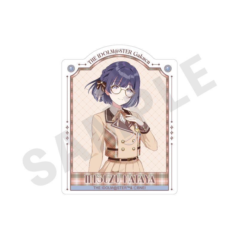 学園アイドルマスター ステッカー めがね×ラテコーデVer. 秦谷美鈴 ("Gakuen Idolmaster" Sticker Glasses x Latte Outfit Ver. Hataya Misuzu)
