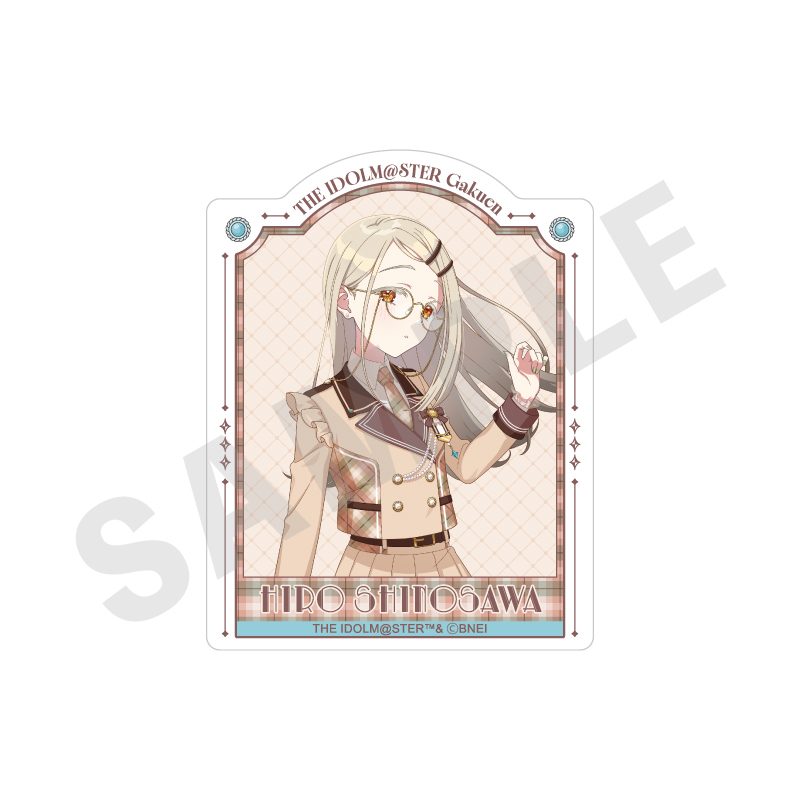 学園アイドルマスター ステッカー めがね×ラテコーデVer. 篠澤広 ("Gakuen Idolmaster" Sticker Glasses x Latte Outfit Ver. Shinosawa Hiro)