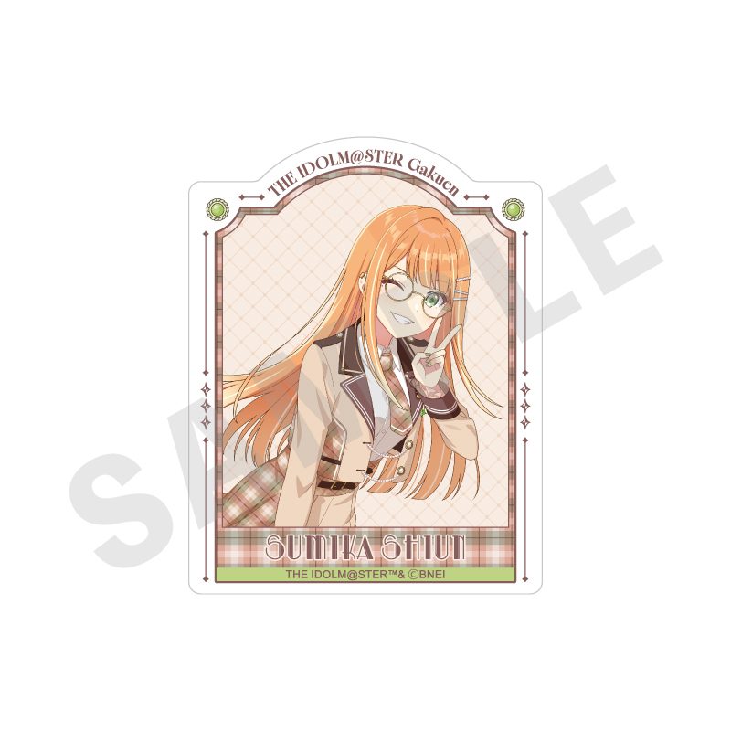 学園アイドルマスター ステッカー めがね×ラテコーデVer. 紫雲清夏 ("Gakuen Idolmaster" Sticker Glasses x Latte Outfit Ver. Shiun Sumika)