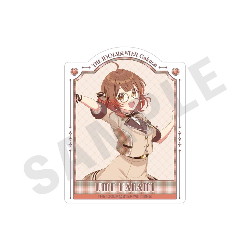 学園アイドルマスター ステッカー めがね×ラテコーデVer. 花海佑芽 ("Gakuen Idolmaster" Sticker Glasses x Latte Outfit Ver. Hanami Ume)