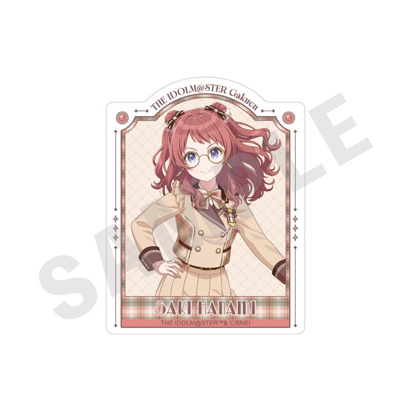 学園アイドルマスター ステッカー めがね×ラテコーデVer. 花海咲季 ("Gakuen Idolmaster" Sticker Glasses x Latte Outfit Ver. Hanami Saki)