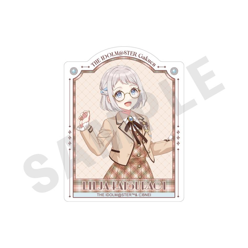 学園アイドルマスター ステッカー めがね×ラテコーデVer. 葛城リーリヤ ("Gakuen Idolmaster" Sticker Glasses x Latte Outfit Ver. Katsuragi Lilja)