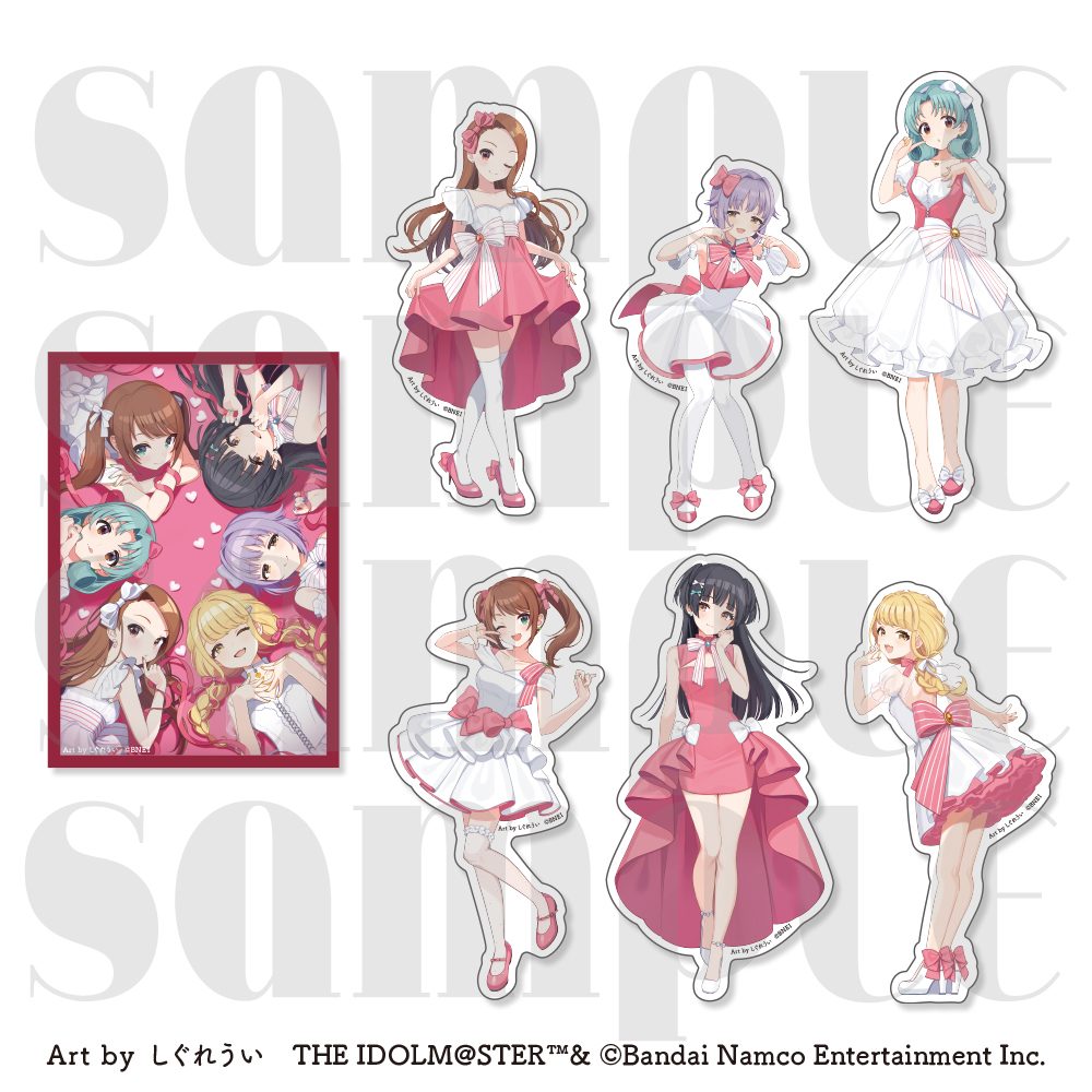 アイドルマスターシリーズ×しぐれうい ダイカットステッカーセット ("The Idolmaster" Series x Shigure Ui Die-cut Sticker Set)