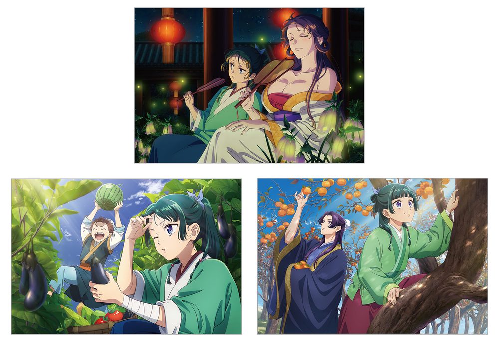 薬屋のひとりごと ポストカードセット ホタルブクロ、夏野菜、柿 ("The Apothecary Diaries" Postcard Set Spotted Bellflower & Summer Vegetables & Persimmon)