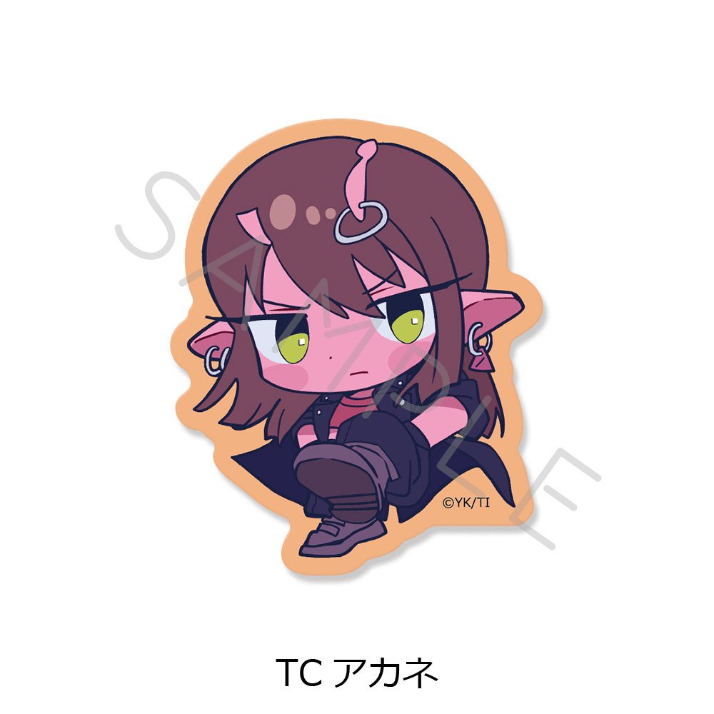 銀河特急 ミルキー☆サブウェイ クリアカードステッカー ちぽっけ TC アカネ ("MILKY SUBWAY THE GALACTIC LIMITED EXPRESS" Clear Card Sticker Chipokke TC Akane)