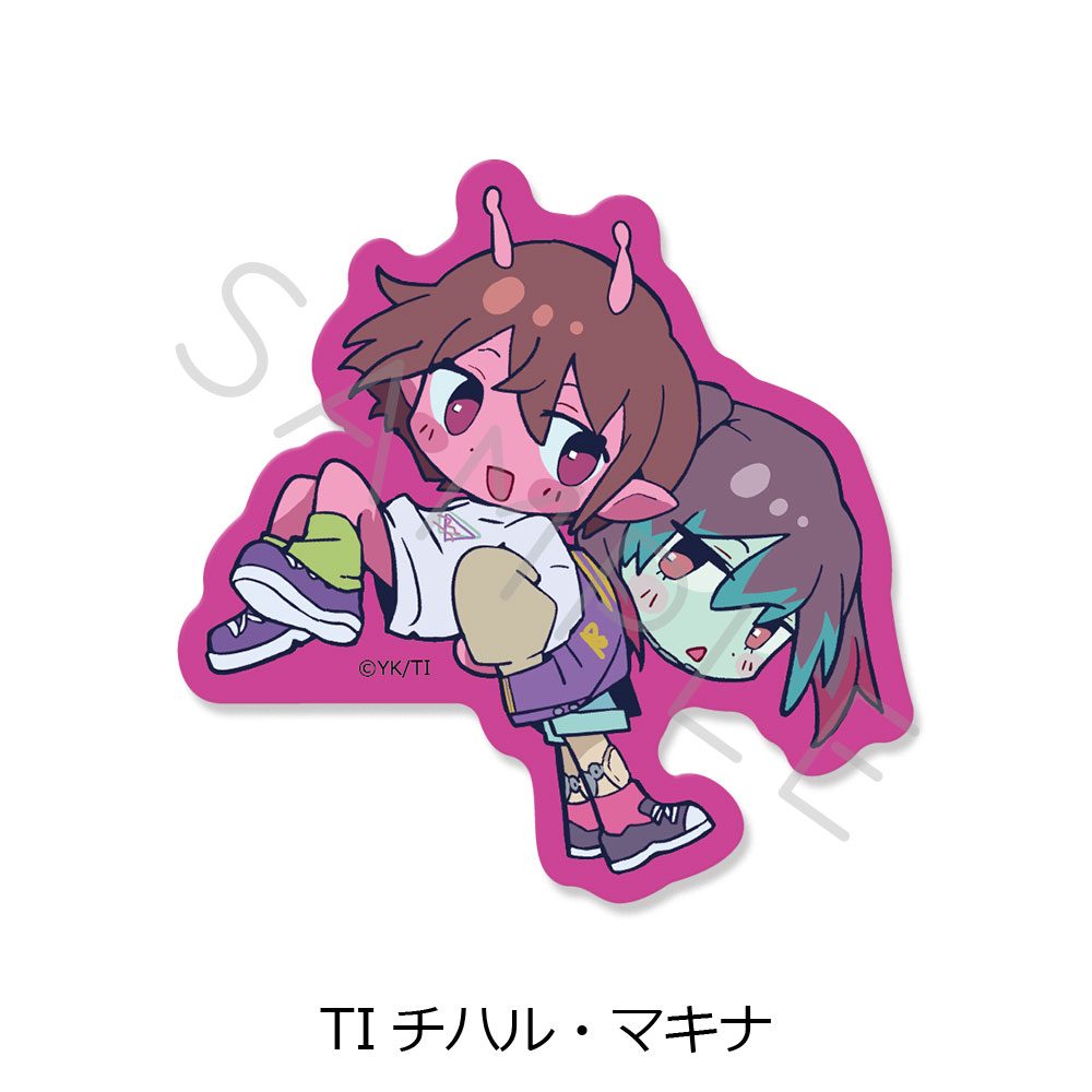 銀河特急 ミルキー☆サブウェイ クリアカードステッカー ちぽっけ TI チハル・マキナ ("MILKY SUBWAY THE GALACTIC LIMITED EXPRESS" Clear Card Sticker Chipokke TI Chiharu & Makina)