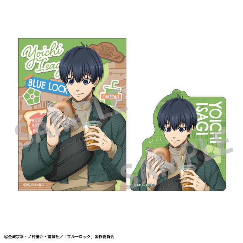ブルーロック ステッカーセット 潔世一 焼きたてパンとテイクアウトドリンク ("Blue Lock" Sticker Set Isagi Yoichi Freshly Baked Bread & Takeout Drinks)
