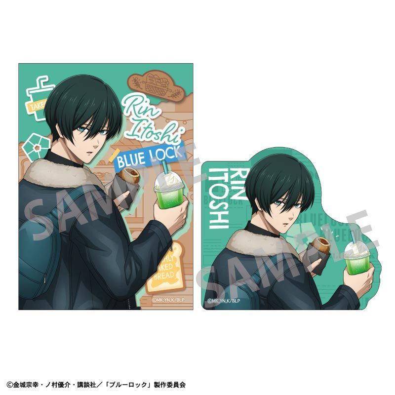 ブルーロック ステッカーセット 糸師凛 焼きたてパンとテイクアウトドリンク ("Blue Lock" Sticker Set Itoshi Rin Freshly Baked Bread & Takeout Drinks)