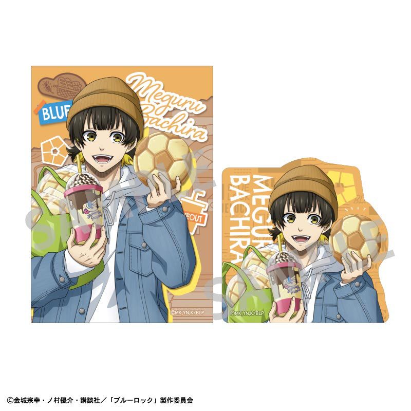 ブルーロック ステッカーセット 蜂楽廻 焼きたてパンとテイクアウトドリンク ("Blue Lock" Sticker Set Bachira Meguru Freshly Baked Bread & Takeout Drinks)