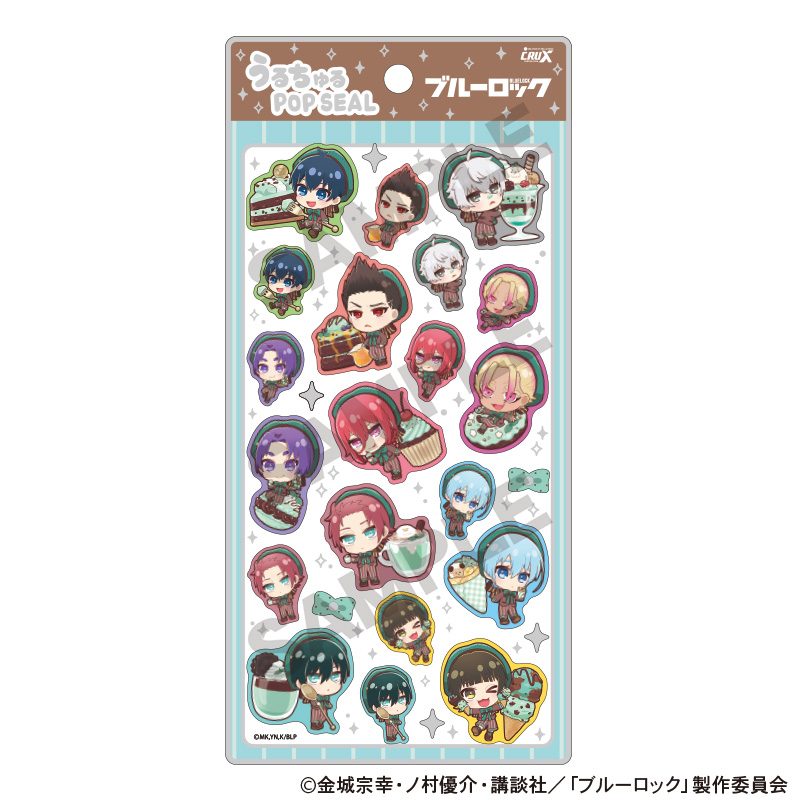 ブルーロック うるちゅるPOP SEAL きゃらペコ チョコミント ("Blue Lock" Uruchuru Pop Sticker Chara Peko Chocolate Mint)