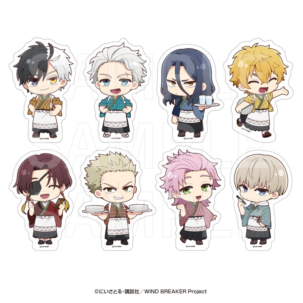 WIND BREAKER in E-DINER ダイカットステッカーセット(8枚入) ("Wind Breaker" in E-DINER Die-cut Sticker Set (8 Pieces))