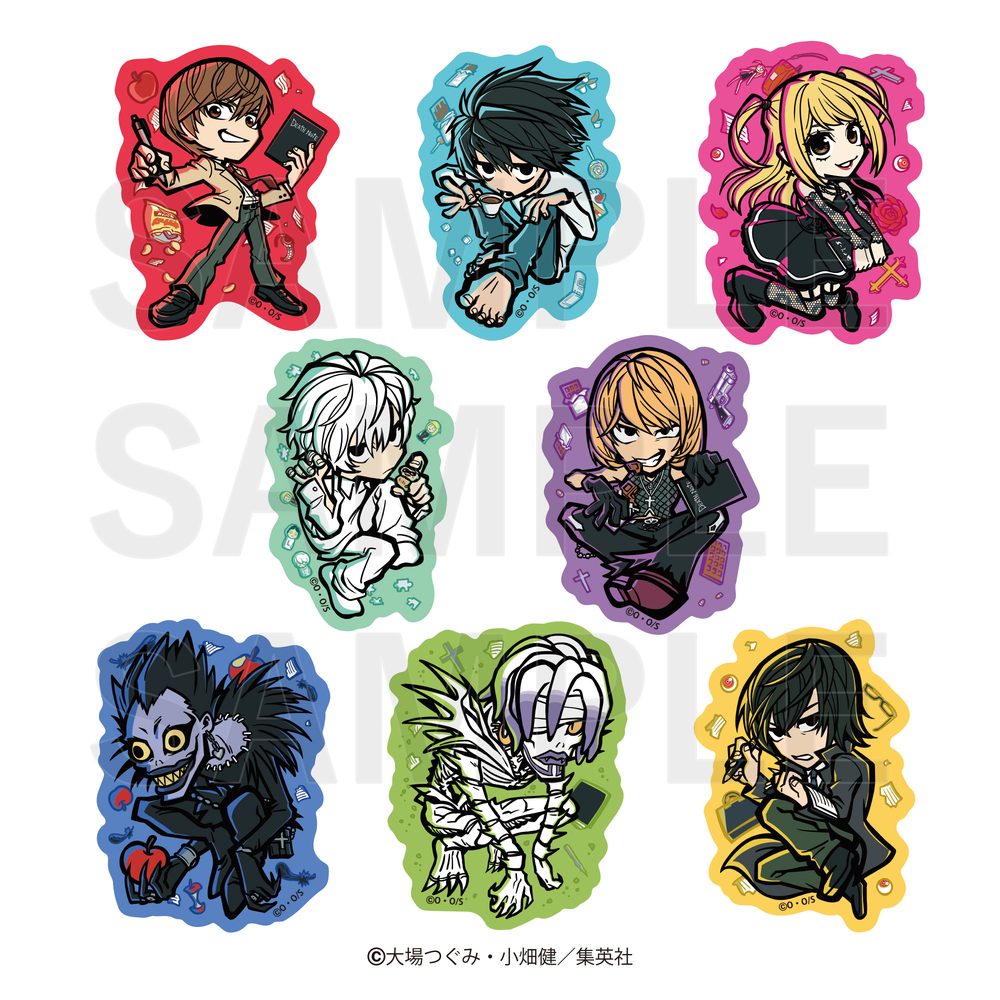 DEATH NOTE イートゥーン ダイカットステッカーセット(8枚入) ("Death Note" E-TOON Die-cut Sticker Set (8 Pieces))