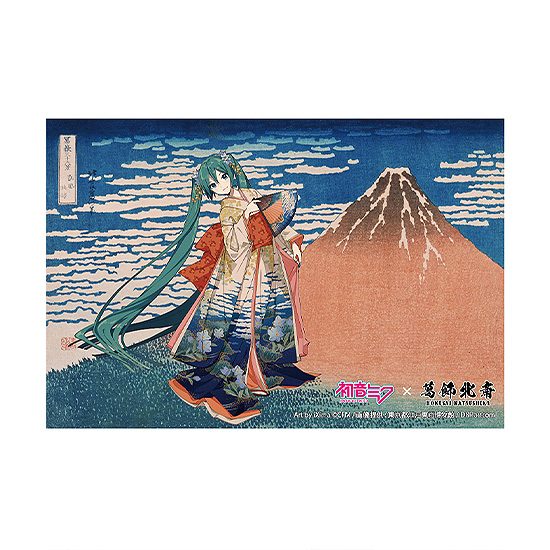 葛飾北斎×初音ミク iXima ポストカード 凱風快晴 (Hokusai Katsushika x Hatsune Miku by iXima Postcard Fine Wind, Clear Morning)