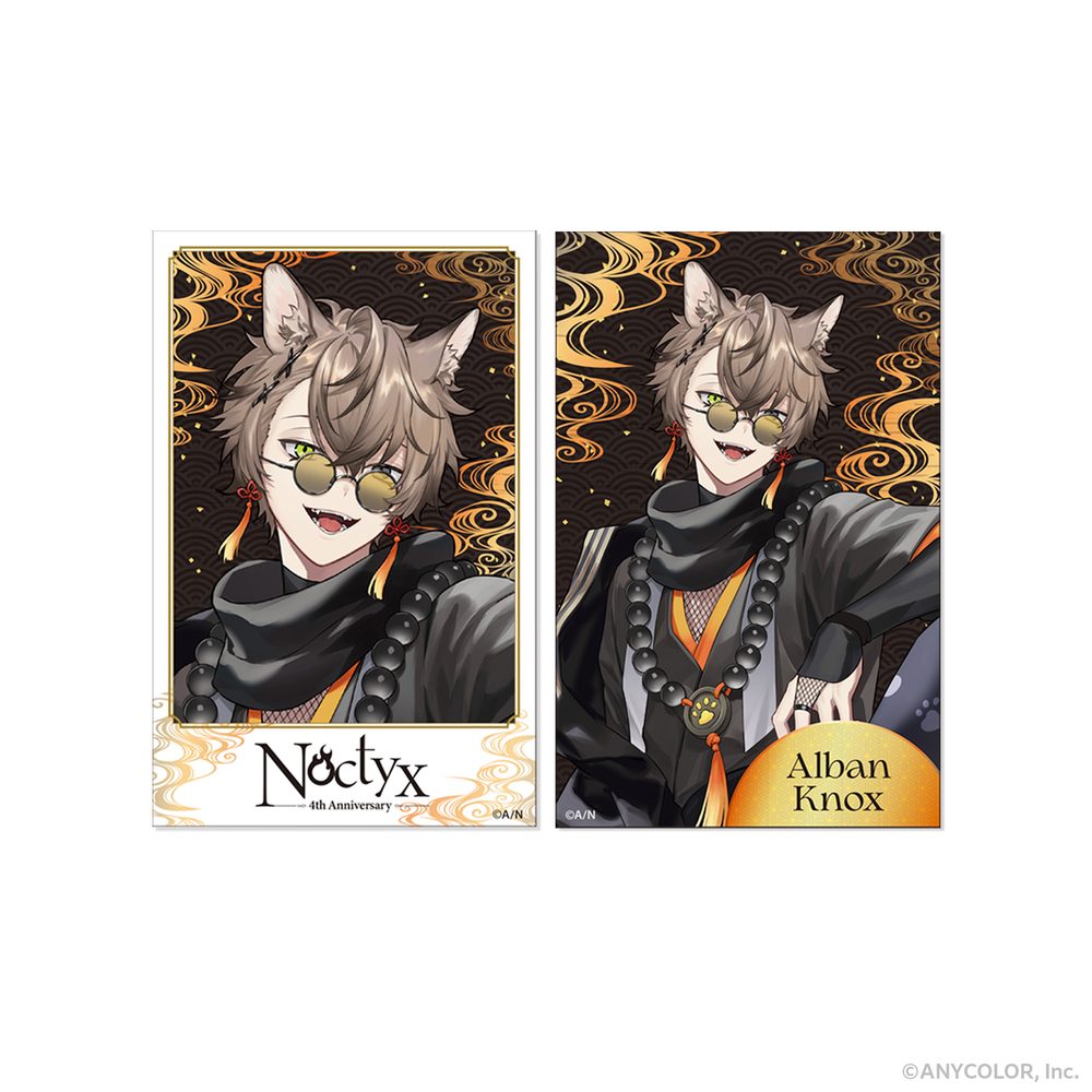 NIJISANJI EN 周年企画 Noctyx フォト風カード2枚セット アルバーン・ノックス (NIJISANJI EN Anniversary Project Noctyx Photo Style Card 2 Set Alban Knox)