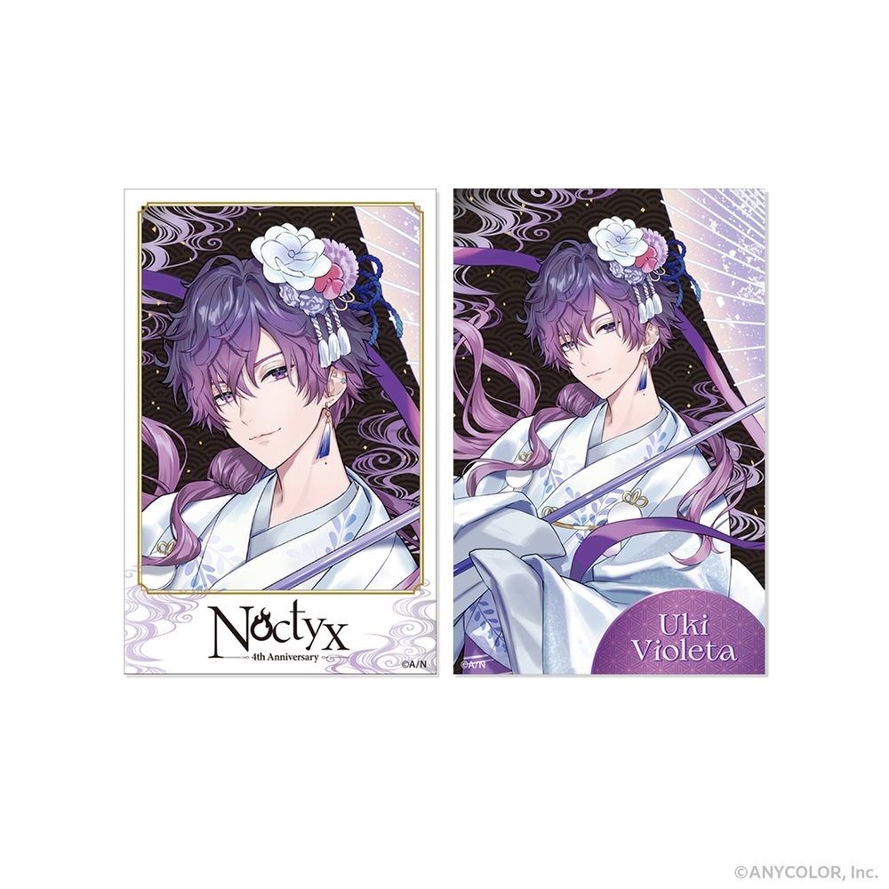 NIJISANJI EN 周年企画 Noctyx フォト風カード2枚セット 浮奇・ヴィオレタ (NIJISANJI EN Anniversary Project Noctyx Photo Style Card 2 Set Uki Violeta)