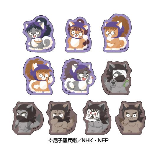 忍たま乱太郎 どうぶつフォーゼ フレークシール 弐ノ段 ("Nintama Rantaro" Doubutsu Phose Flake Sticker Vol. 2)