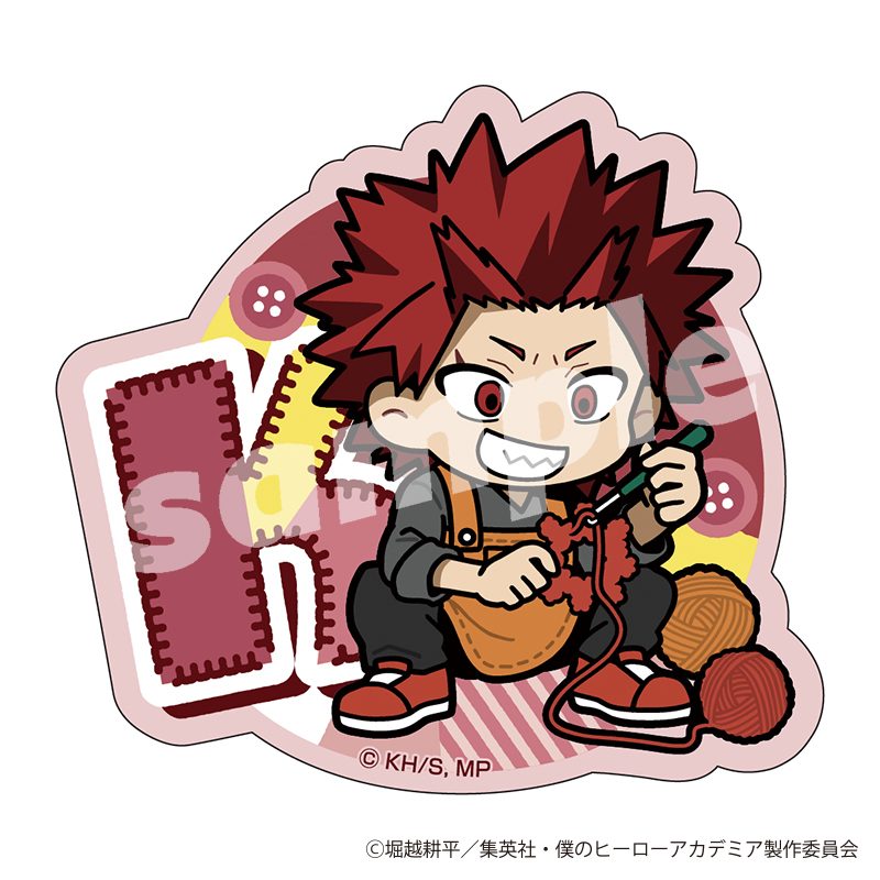 僕のヒーローアカデミア ステッカー 編め!あみぐるみデフォルメ 切島鋭児郎 ("My Hero Academia" Sticker Knit! Knitted Plush Deformed Kirishima Eijiro)